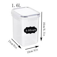 Organizadores de almacenamiento de alimentos con tapa, contenedor de granos, refrigerador, caja de fideos, tanque de almacenamiento multigrano, latas selladas, suministro de cocina, 5 piezas - details 11