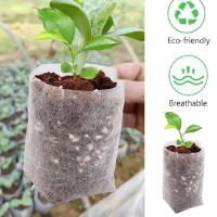 100/500 piezas de bolsas de cultivo de plantas de vivero de semillas no tejidas biodegradables, herramientas de jardinería. - details 10