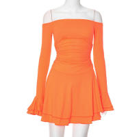 M23DS735 Vestido superior de color sólido plisado de cintura alta ajustado nuevo a la moda para mujer - details 56