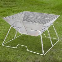 Estufa al aire libre brasero de acero inoxidable para acampar, calentador de leña, portátil, plegable, para caminata, barbacoa, soporte para parrilla - details 0