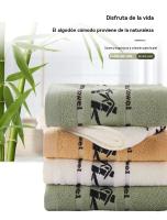 Juego de Toallas 3 Piezas, Fibra de Bambú, Algodón, Antibacterias, Desodorantes, Suaves y Absorbentes Bordado, Secado Absorbente para uso doméstico - details 3
