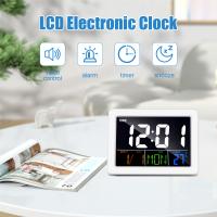 Reloj despertador electrónico de escritorio con pantalla LCD grande a Color, pantalla de fecha y temperatura - details 4