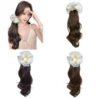 Extensión de cabello rizado con cola de caballo de estilo coreano, peluca de cola de caballo de hortensia, postizo de cola de poni falso Natural para mujeres y niñas - details 1