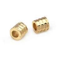 Gran Espaciador de Cilindro de Latón Dorado de 18K Accesorios para Hacer Pulseras - details 37