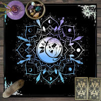 1 mantel de Tarot, tela de altar, fase lunar, sol, cielo estrellado, flores, brujería, accesorios de decoración ritual de altar - details 7