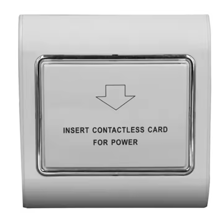 Interruptor de alimentación del hotel Apagado retardado Tarjeta de inducción de ahorro de energía Inducción de tres cables 40A Baja frecuencia 220V - 1