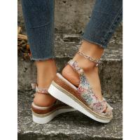 Sandalias de tacón de cuña para mujer, zapatos de verano - details 3