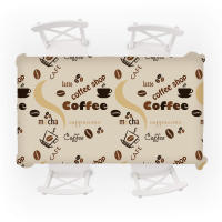Mantel de Mesa de Moda con Patrón de Café Impermeable, Adecuado para Comedor, Bodas, Fiestas - details 5
