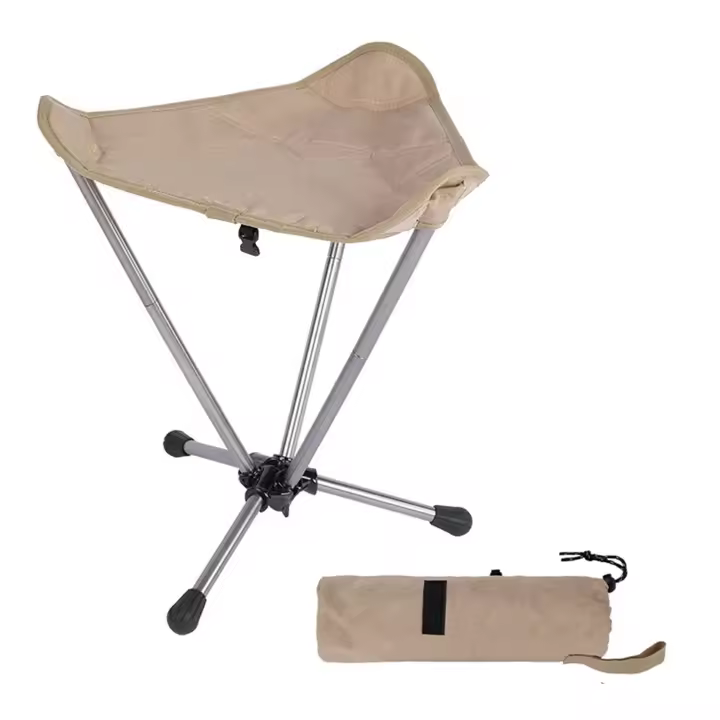 Taburete plegable con trípode para hombre y mujer, silla plegable duradera, fácil de plegar, ideal para viajes y Pesca - 1
