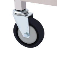 Carro de servicio de acero inoxidable con 3 estantes, carro de cocina, carro de comida con freno 85*45*90cm/33,46*17,72*35,43 In Simple, Moderno - details 4
