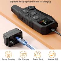 Collar de adiestramiento portátil para perros, sonido, vibración, choque, LCD en color, carga USB, collar con tapón de corteza impermeable - details 4