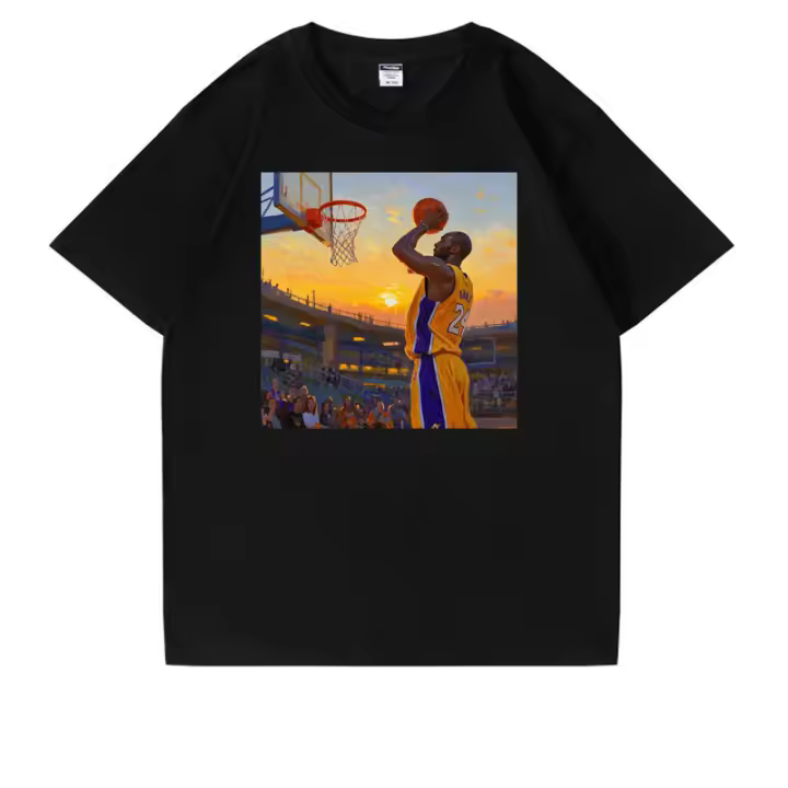 2025 camiseta para hombre camiseta negra pura 100% algodón camisetas kobe bryant camiseta blanca última novedad camiseta de la NBA - 1