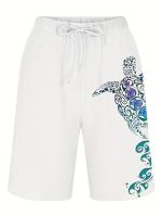 Pantalones cortos de natación Turtle para hombre, perfectos para practicar surf y entrenamientos de verano, con cordón y cintura elástica para mayor comodidad. - details 7