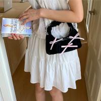 Bolsos de moda coreanos con lazo, bolsos de hombro plisados ​​de cuero Pu con nube, bolsos pequeños y dulces para mujer - details 6