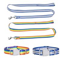 Cuerda tracción perros grandes, medianos y pequeños, Collar correa de nailon tejida, accesorios para mascotas, arcoíris, nuevo - details 1