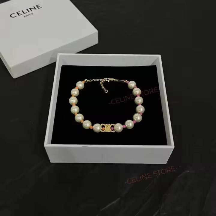 СЕLΙΝЕ Plage Collar de perlas Pulsera de latón con acabado dorado y perlas de resina Multicolor - 1