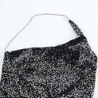 TRAFZA-vestido de noche de fiesta sin mangas para mujer, vestido Midi asimétrico con lentejuelas decorativas, espalda descubierta y cremallera lateral, verano, 2024 - details 3