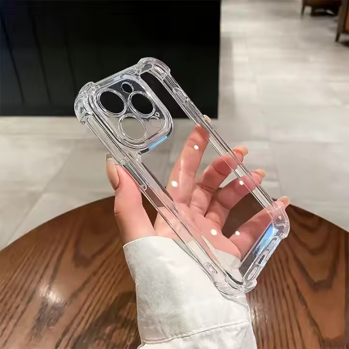 Funda transparente a prueba de golpes para iPhone, funda de silicona a prueba de golpes para iPhone 15, 15 Plus, 15 Pro, 15 Pro Max, nueva - 1