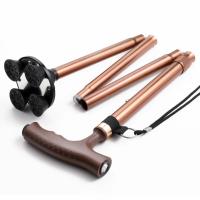 Bastón telescópico de aleación de aluminio para personas mayores, bastón plegable de Metal para senderismo, Camping y Trekking - details 0