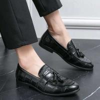 2023 nuevos zapatos de cuero genuino del vestido de boda de los hombres, zapatos Mokasin Gommino Le Fu - details 5