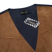 Chaleco informal de gamuza sintética de vaquero occidental para hombre, chaleco ajustado con cuello en V para ciclismo de motor y graduación, ropa social para hombre - details 21