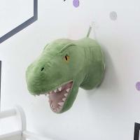 Nordic Style Cartoon Animals Head Wall Decor Stuffed Dinosaur Unicorn Dolls Soft Plush Toys Hanging Pendant Girls Room Ornament - details 4