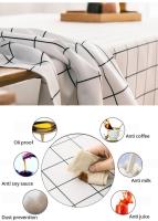 Mantel de Mesa PEVA Impermeable y Resistente al Aceite Diseño a Cuadros Negro y Blanco para Fiestas y Picnics al Aire Libre - details 5