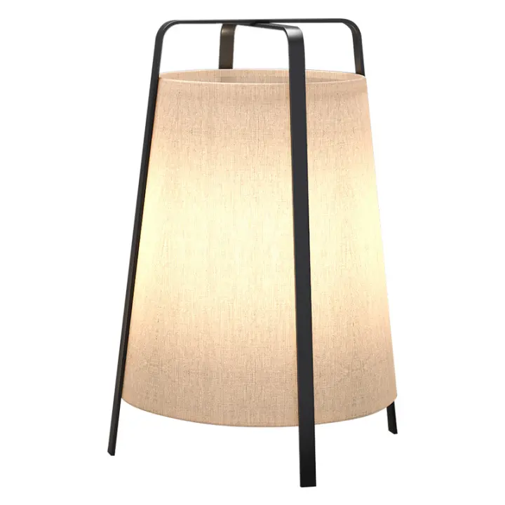 Lámpara de pie estilo Wabi sabi, luz de mesa lateral, Art Deco moderno, con pantalla de tela para sala de estar, dormitorio, decoración de atmosphera esquina - 1