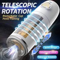 Juguetes sexuales del masturbador para los hombres Rotación telescópica automática Copa masculina de la masturbación de la linterna con 4 lenguas Voz - details 6