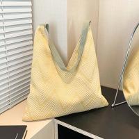 Bolso de hombro elegante de verano con patrón de rayas, bolso tejido informal a la moda, correa no ajustable con colgante, bolsos de viaje para mujer - details 8