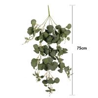 75cm hoja de eucalipto Artificial vid elegante hecho a mano hiedra guirnaldas para colgar en la pared plantas falsas de tacto Real jardín interior al aire libre - details 0