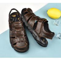 Zapatos Informales De Piel Auténtica Para Hombre, Sandalias Clásicas De Alta Calidad, Zapatillas Transpirables Para Caminar Al Aire Libre, Ideales Para El Verano - details 27