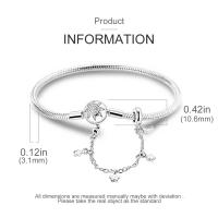 Pulsera de Plata Esterlina 925 Encanto de Mariposa Estrellas Luna Cadena de Seguridad - details 1