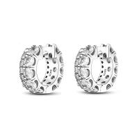 Pendientes de aro de Plata de Ley 925 para mujer, aretes de oro de circón, regalos de joyería - details 3