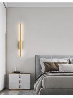 Tira de LED moderna y minimalista, lámpara de pared de cobre para sofá, sala de estar, fondo, dormitorio, mesita de noche, pasillo - details 10