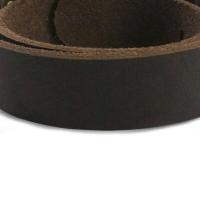 marrón cuero genuino estilo clásico Collar de perro resistente ustable para razas pequeñas, medianas y grandes - details 7