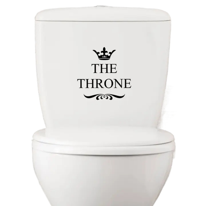 Pegatina de corona 3D para inodoro, letrero de WC, corona, pegatinas para puerta de inodoro, impermeable, extraíble, pintura decorativa para baño, fondo embellecedor - 1