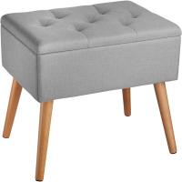 Dormitorio con Diseño Elegante Efecto Lino, Banco con Almacenaje Práctico, perfecto Taburete Tocador, - details 0
