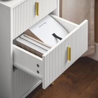 Mesita de Noche Mesa Auxiliar Mobiliario de Salón Moderno con 2 cajones L40xP40xH47 cm ES - details 32