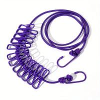Tendedero de viaje portátil elástico ajustable: tendedero retráctil para ropa de acampada con 12 clips para uso en interiores y exteriores - details 7