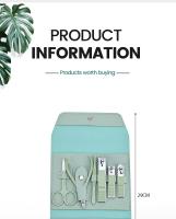 Juego de cortaúñas de acero inoxidable con bolsa plegable, kit de cortador de manicura, tijeras, herramienta de belleza, 16 piezas - details 3