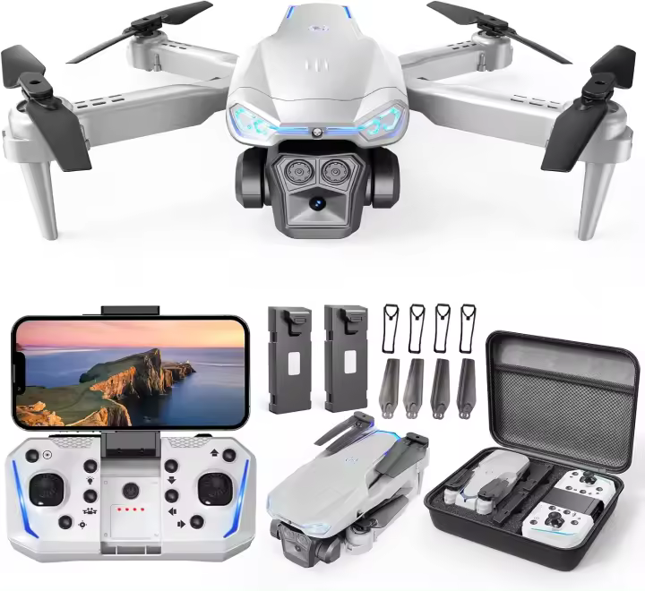 Drone con Cámara para Niños y Adultos, 1080P HD Mini FPV Drones con Altitude Hold, Despegue / Aterrizaje con una sola tecla, Modo sin cabeza, 360 °   Flips, Ajuste de velocidad, Juguetes Regalos para Niños Niñas, Principiante - 1