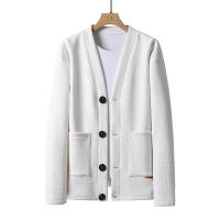Cárdigan de un solo pecho para hombre, chaqueta de gofres, primavera y otoño, nueva marca de moda - details 0