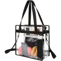 BAGAIL Bolsas Transparentes Aprobadas por el Estadio Bolso de Mano Transparente con Cierre de Cremallera Bandolera Bandolera con Correa Ajustable - details 7