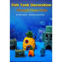 Decoración de acuario, accesorios de paisajismo, pecera, decoración de acuario, personaje de dibujos animados, decoración de casa de piña - details 0