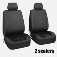 Funda Universal de cuero PU para vehículo, cojín Protector de asiento de 5 plazas para la mayoría de coches, camiones, SUV, cuatro estaciones - details 1