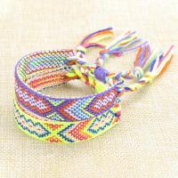 Pulsera de la Amistad tejida para hombre y mujer, brazalete de cuerda trenzada hecha a mano con borlas ajustables, 2 piezas - details 6