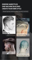 Kemei-cortadora de pelo inalámbrica Zero Gapped para hombre, máquina de corte de peluquero, Pirata, 0mm, hoja en T, cortadora de revestimientos extremadamente finos - details 1