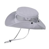Sombrero de pescador de malla de nailon informal, gorra de senderismo portátil con protección UV de secado rápido, sombrero de cubo plegable suave impermeable para hombre y mujer - details 13