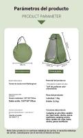 Tienda ducha camping privacidad al aire libre vestidor con ventana - details 1